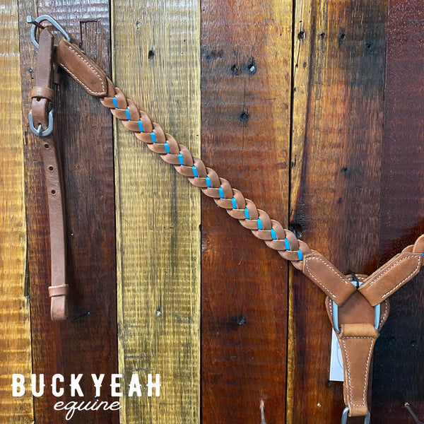 Ezy Ride Breastplate with Blue Plait