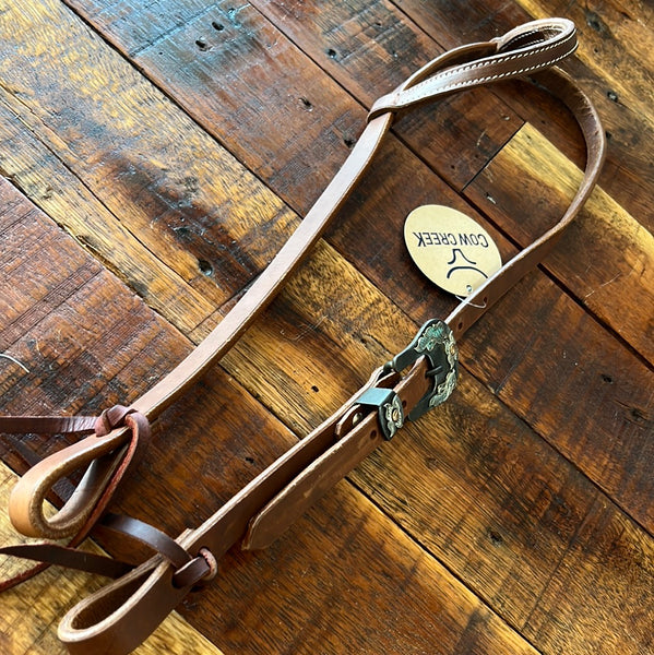 Cowcreek One Ear Bridle with Silver Floral Overlayed Buckle