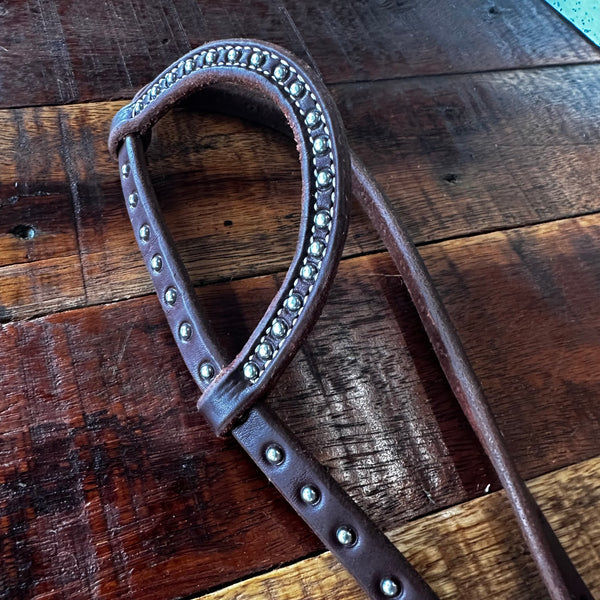 One Eared Herman Oak Silver Studded Bridle