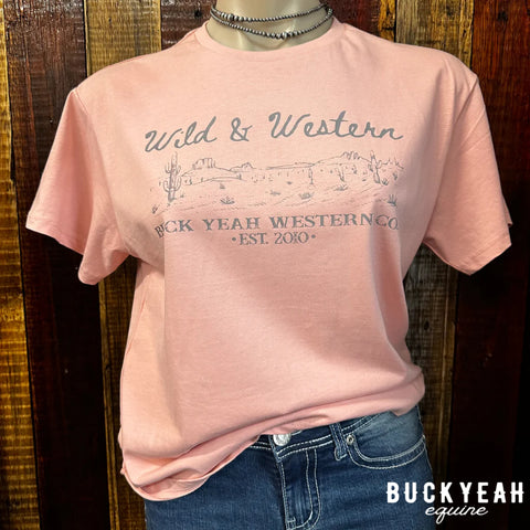 Ladies Wild & Western Tee - Dusty Pink