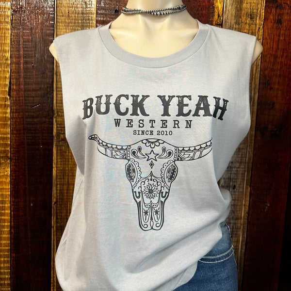 BY Branded Long Horn Tank - GREY