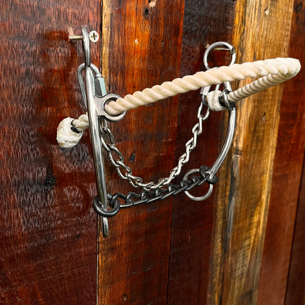Combo Hackamore with Chain Mouth