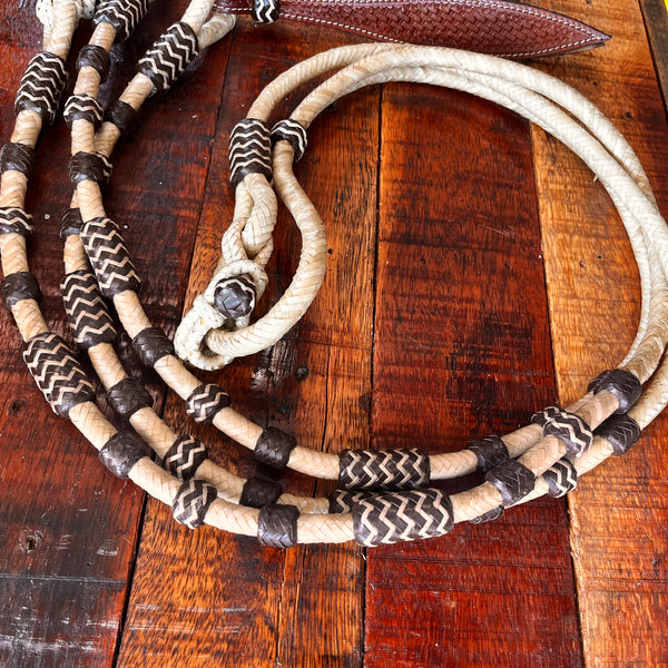 8ft Natural Rawhide Romal Reins