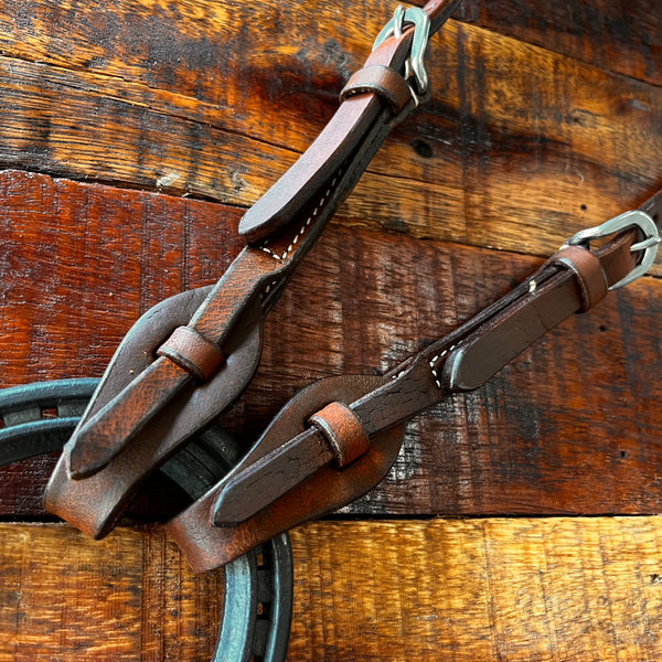 CowCreek One Eared Bridle with Quick Change Bit Loops (Long Shank Bits)