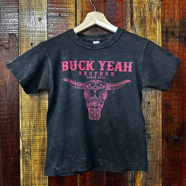 BY Branded Long Horn Tee - Youth - Stonewash