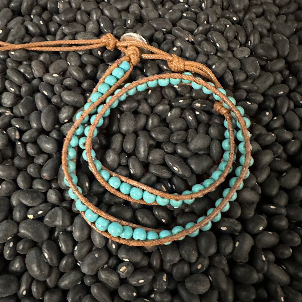 Turquoise Beaded Rope Bracelet