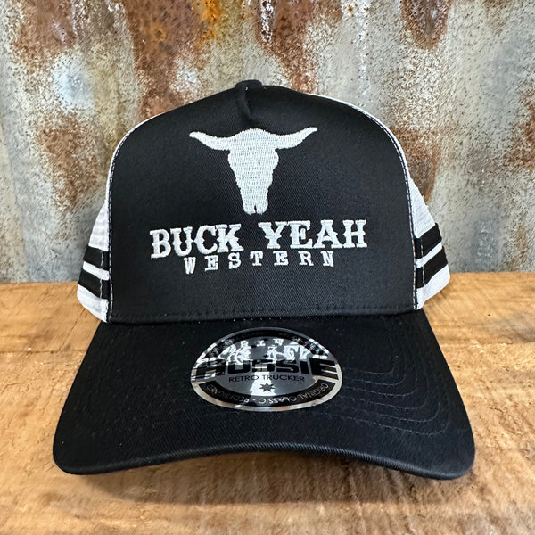 "Buck Yeah" Branded Cap - Black & White
