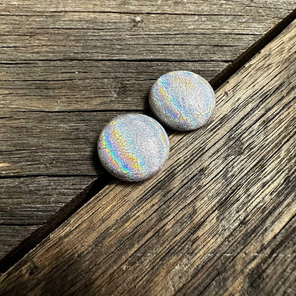 Holographic Fabric Earrings