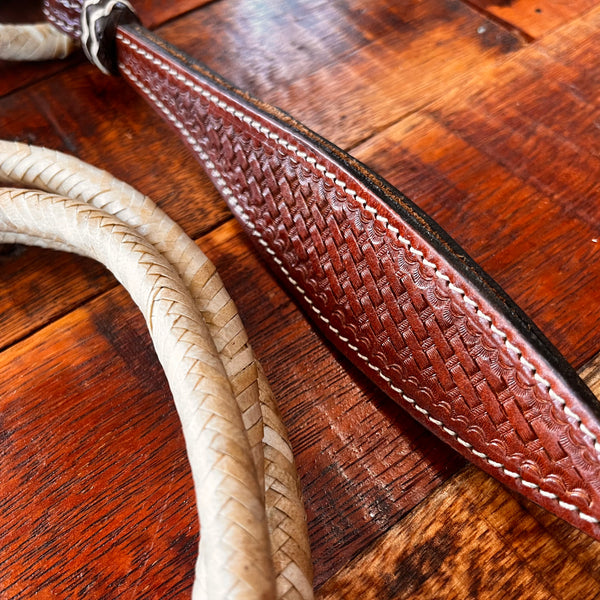 8ft Natural Rawhide Romal Reins