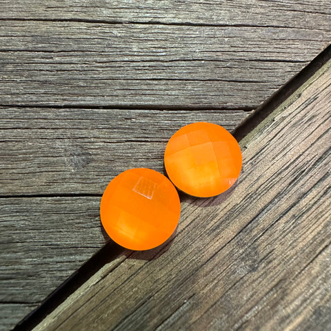 Orange Gem Stud Earrings