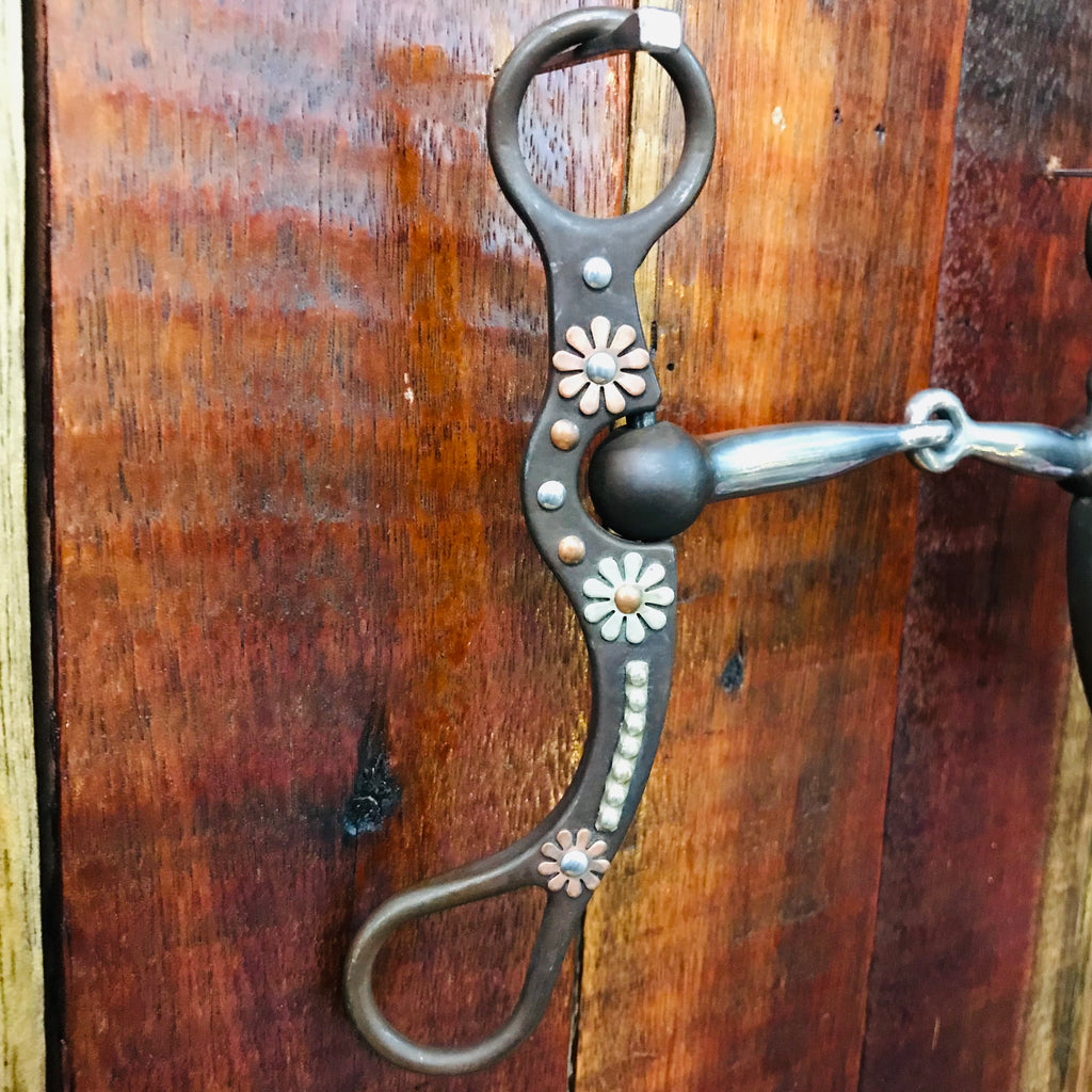 Stainless Steel Shank Bit w Flower leaf overlay