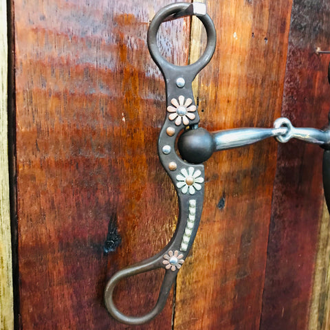 Stainless Steel Shank Bit w Flower leaf overlay