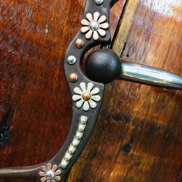 Stainless Steel Shank Bit w Flower leaf overlay