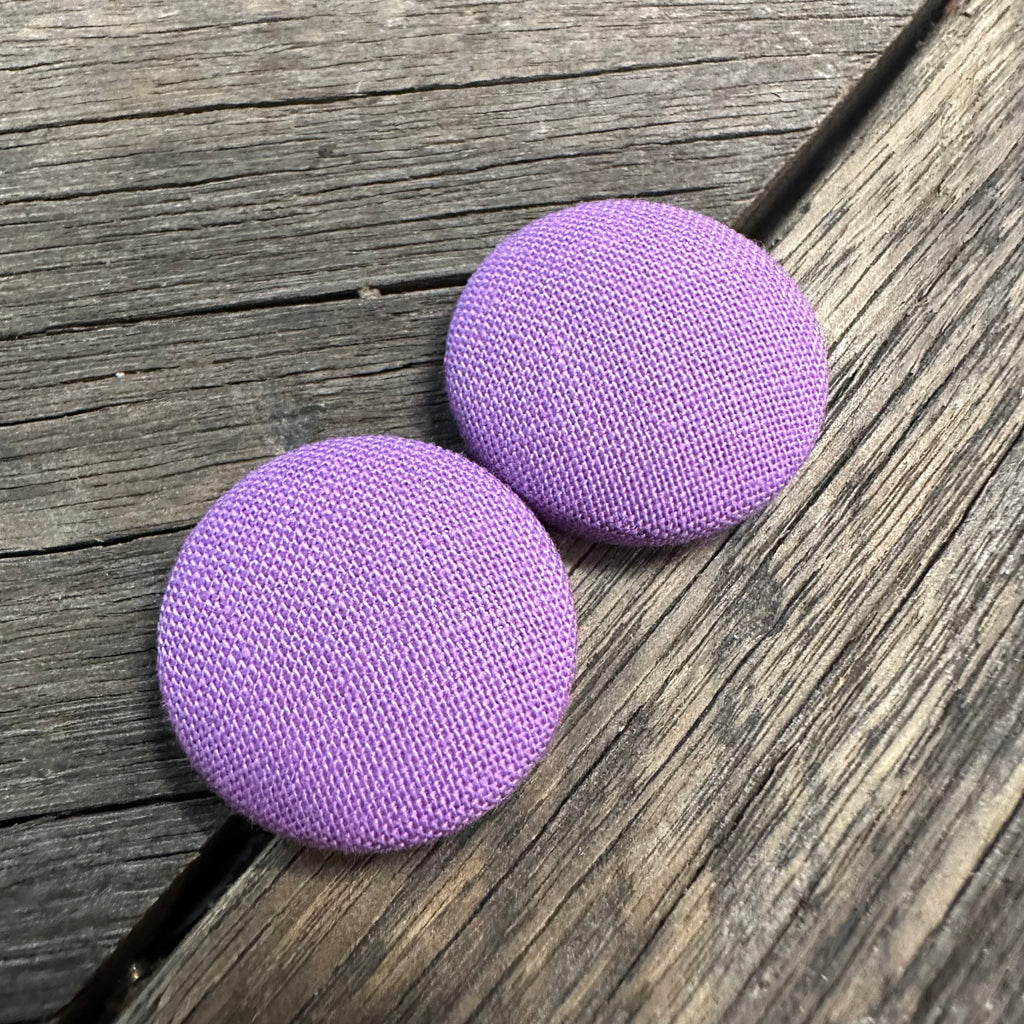 Light Purple Fabric Earrings