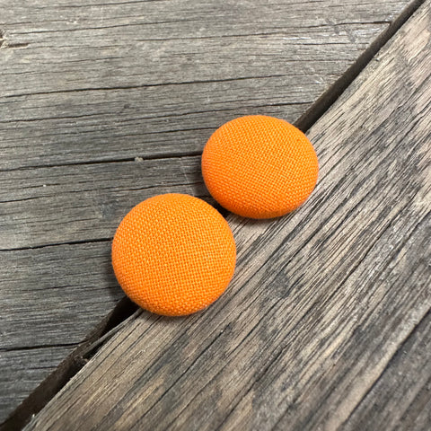 Orange Fabric Earrings
