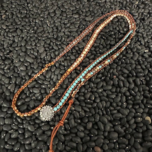Multi-Coloured Beaded Rope Bracelet