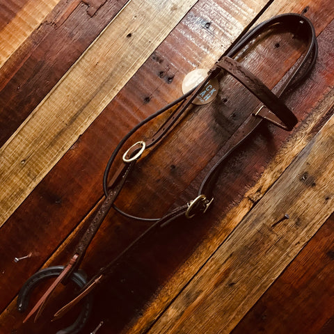 CowCreek Oiled Barbed Wire Bridle