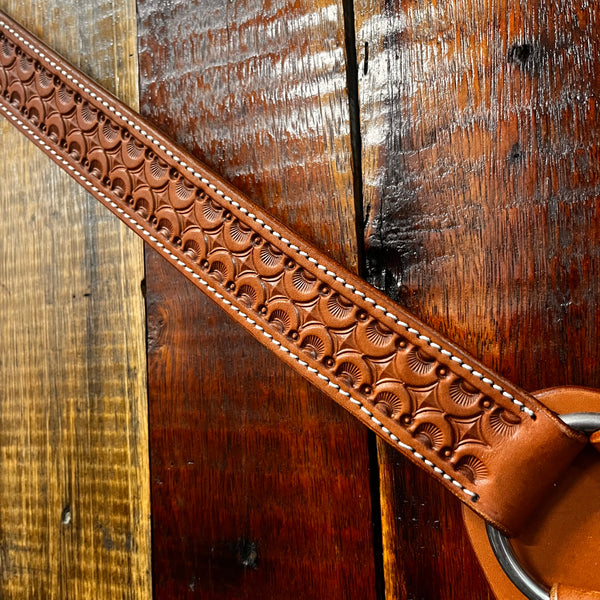 Leather Scalloped Tooled Breastplate