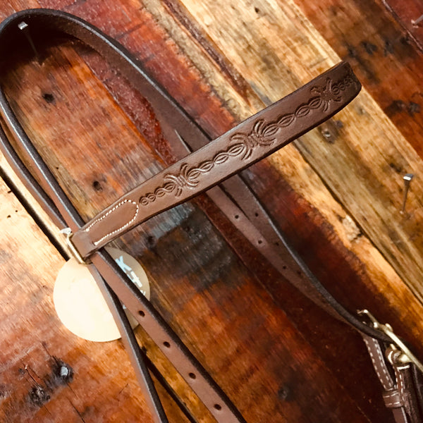 CowCreek Oiled Barbed Wire Bridle