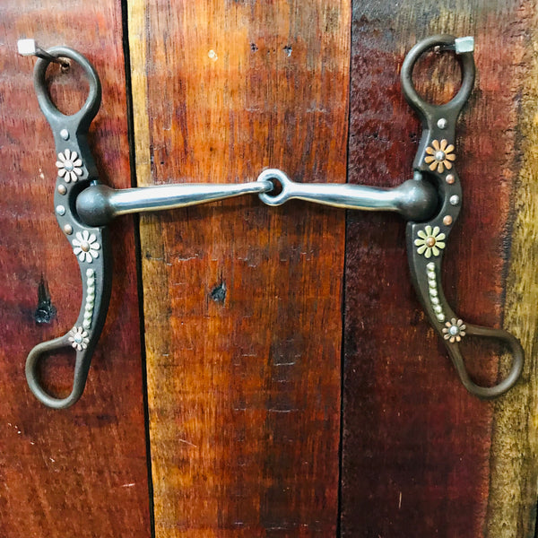 Stainless Steel Shank Bit w Flower leaf overlay