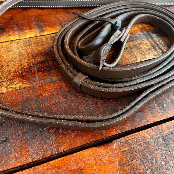 8ft Heavy Oiled Harness Split Reins