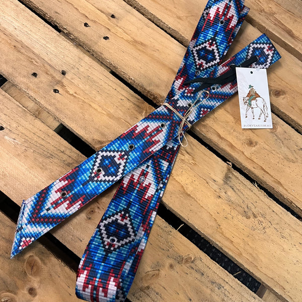 Southwest Print Nylon Tie Strap & Off Billet Set