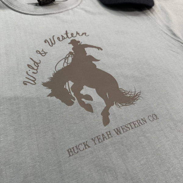 Wild & Western Horse Tee - Blue