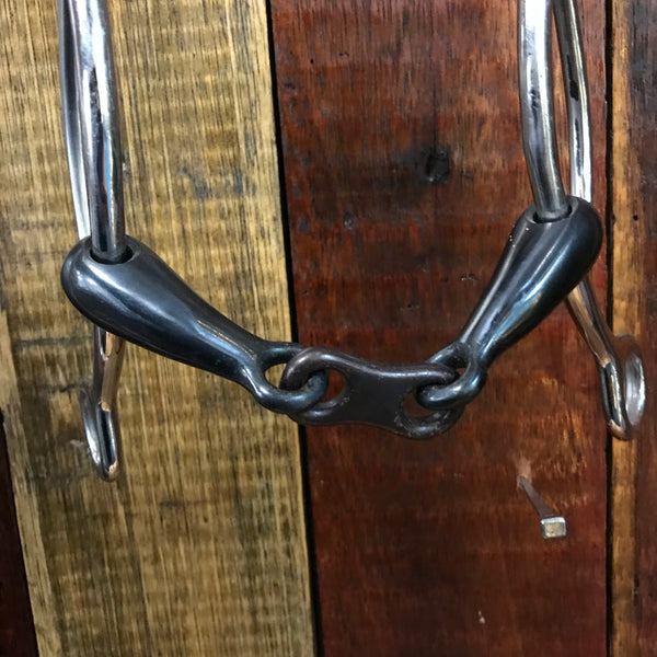 Black Steel Sliding Gag Bit W Broken Mouth