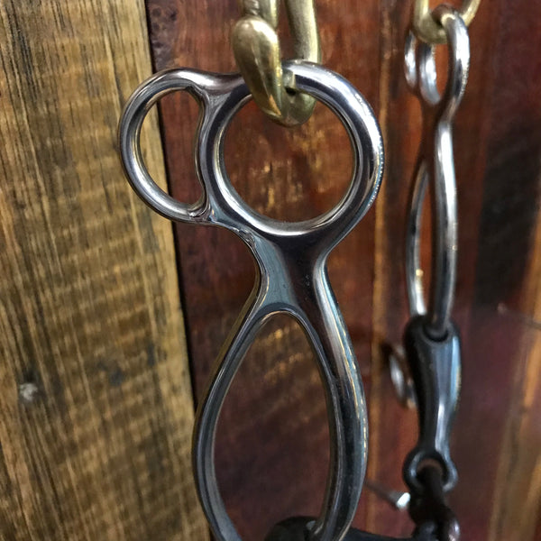 Black Steel Sliding Gag Bit W Broken Mouth