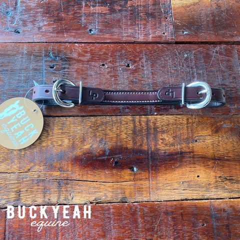 Curb Strap - Leather with Silver Buckle Ends-Golden Tan