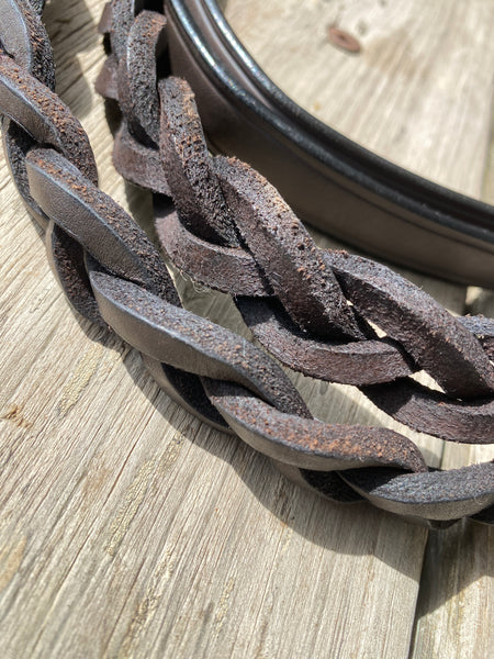 SECRET PLAIT "SPLIT" Leather Show Reins
