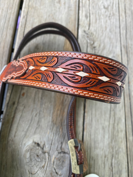 Saddle Stitch Browband Headstall