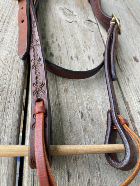 CowCreek Oiled Barbed Wire Bridle