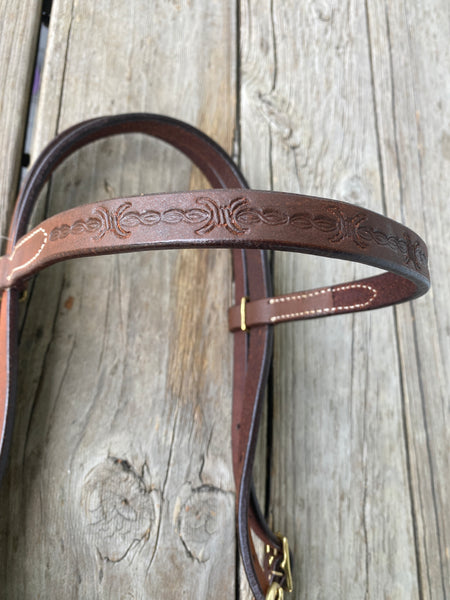 CowCreek Oiled Barbed Wire Bridle