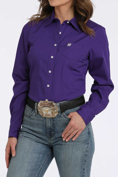 CINCH Ladies Button-Down Shirt - Purple