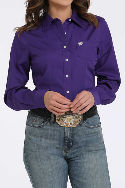 CINCH Ladies Button-Down Shirt - Purple