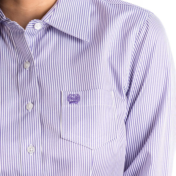 CINCH Ladies Button-Down Shirt - Purple TENCEL