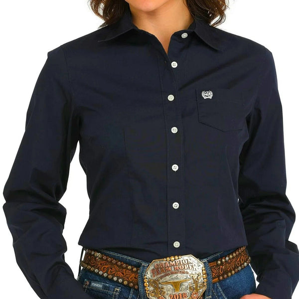 CINCH Ladies Button-Down Shirt - Navy