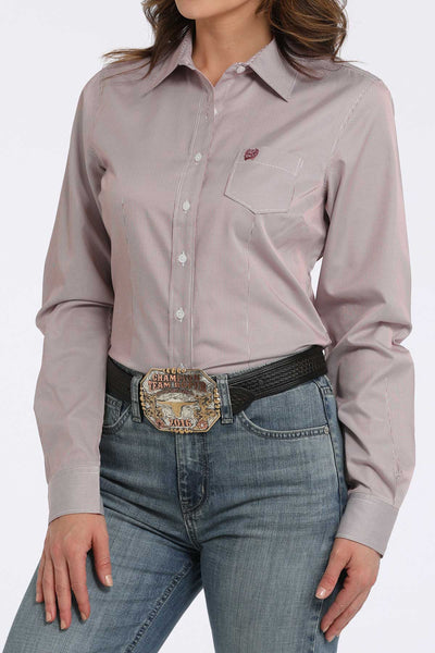 CINCH Ladies Button-Down Shirt - Pink TENCEL