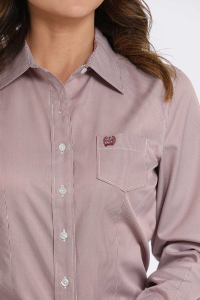 CINCH Ladies Button-Down Shirt - Pink TENCEL