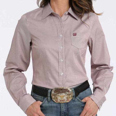 CINCH Ladies Button-Down Shirt - Pink TENCEL