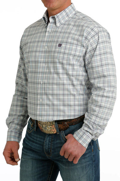 Cinch Men's Cotton Long Sleeve - Mauve Plaid