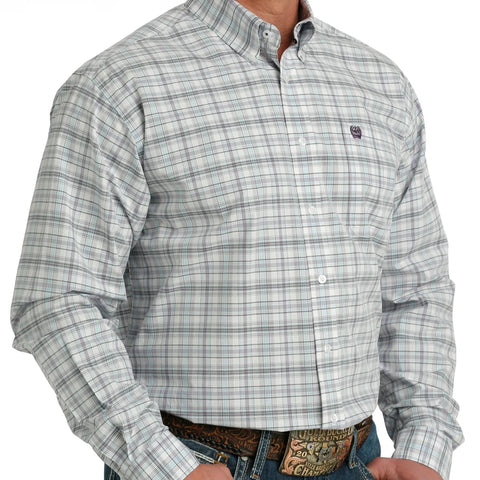 Cinch Men's Cotton Long Sleeve - Mauve Plaid