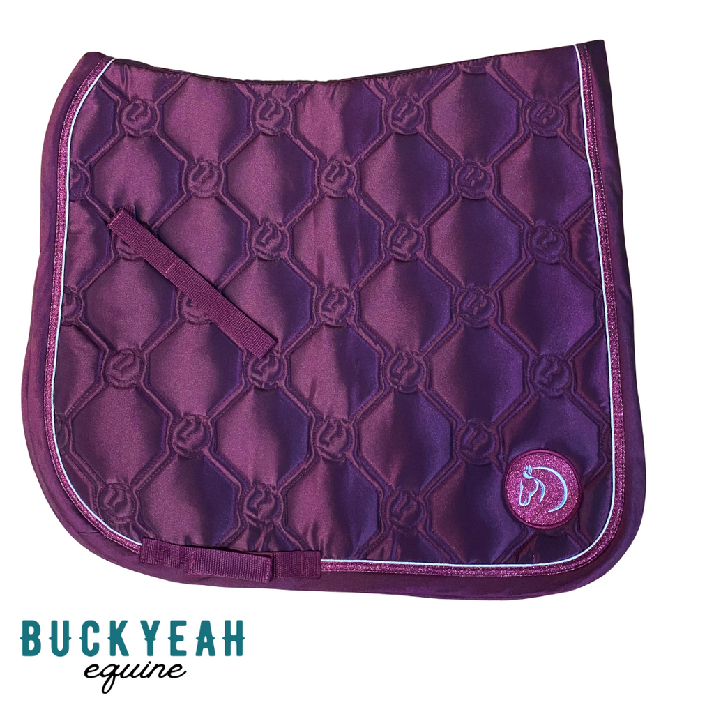 Shimmer Dressage Saddlecloth - Burgundy