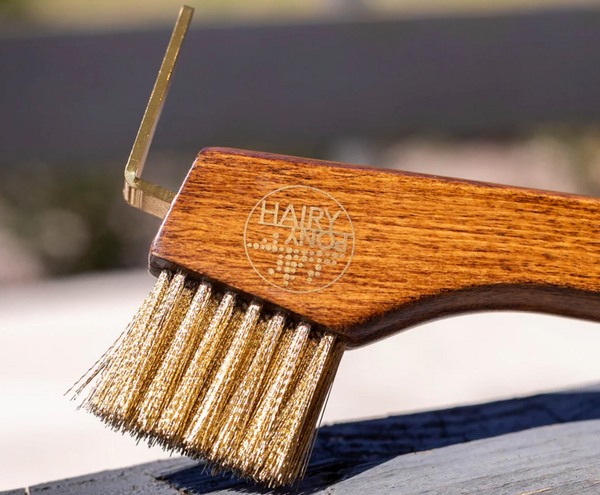 Copper Bristle Wooden Hoof Pick