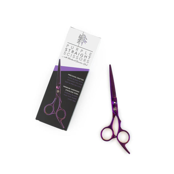 Hairy Pony Purple Straight Scissors