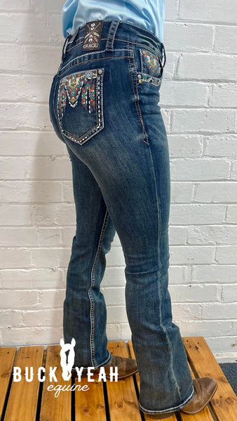 Multi Colour Grace in LA Women's Bootcut Jeans