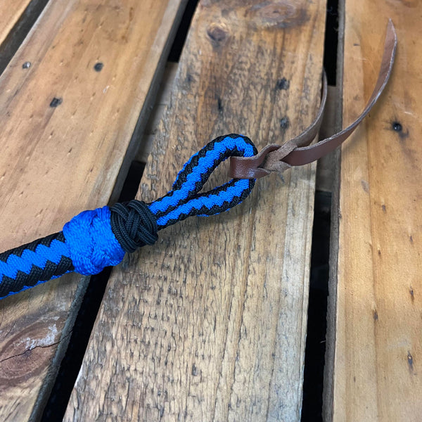 Braided Quirt with Leather Popper (Multiple Colours)