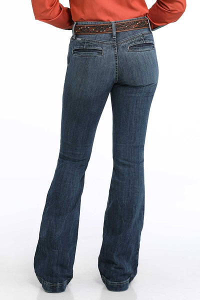 Cinch Women's Lynden Slim Trouser Dark Stone Wash