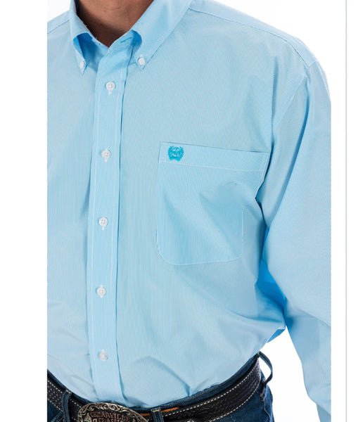 Cinch Mens Classic Fit Arena Shirt -Tencel blended-BLU